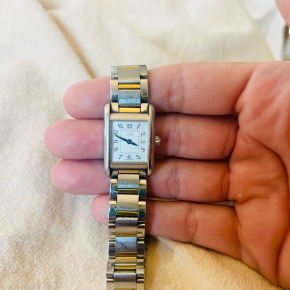 COACH Two Tone W502B Coach Operation Quartz Watch Square Unisex - Picture 3 of 4